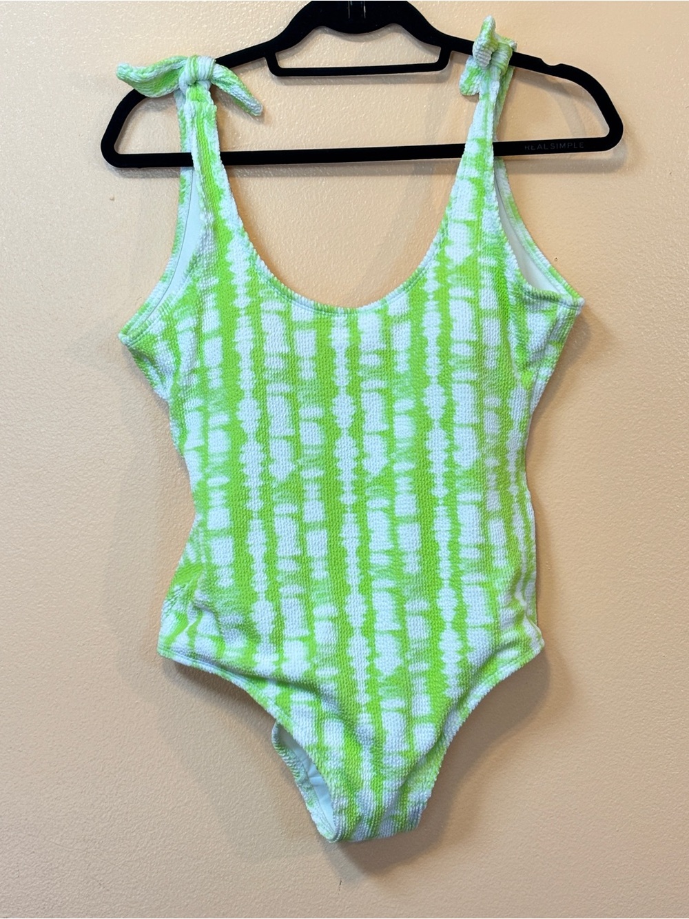 Kona Sol Neon Green Tie-Dye One-Piece Swimsuit